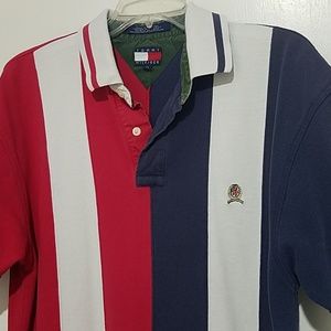 Vintage Tommy Hilfiger Stripped Block Polo